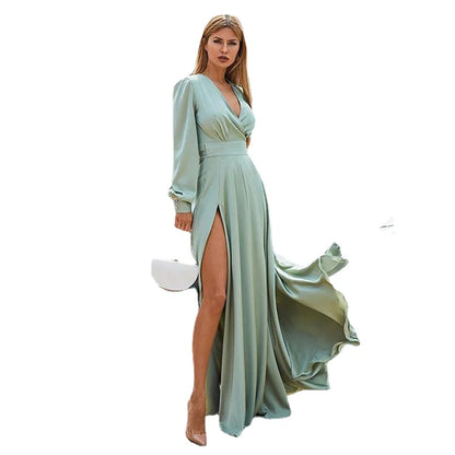 DressBetty - 2024 Sexy Bohemian Deep V-Neck Split Swing Boho Dress