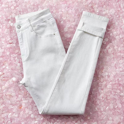DressBetty - Elastic Pencil Trousers High Waist Ladies Tight Slim Fit Casual Skinny Denim Pants
