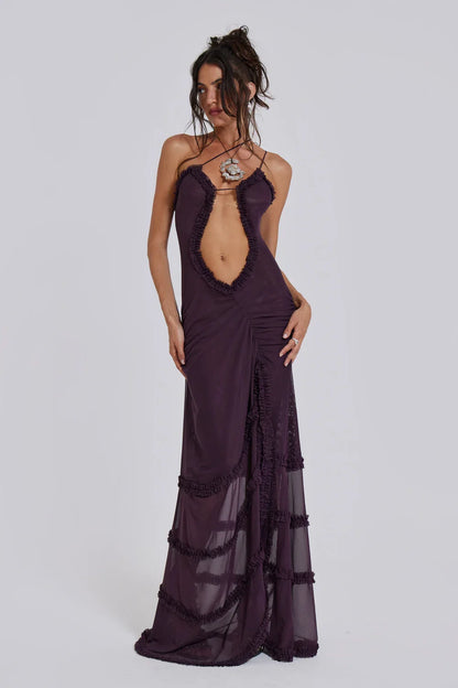 Norah Printed Maxi Dress - Leopard