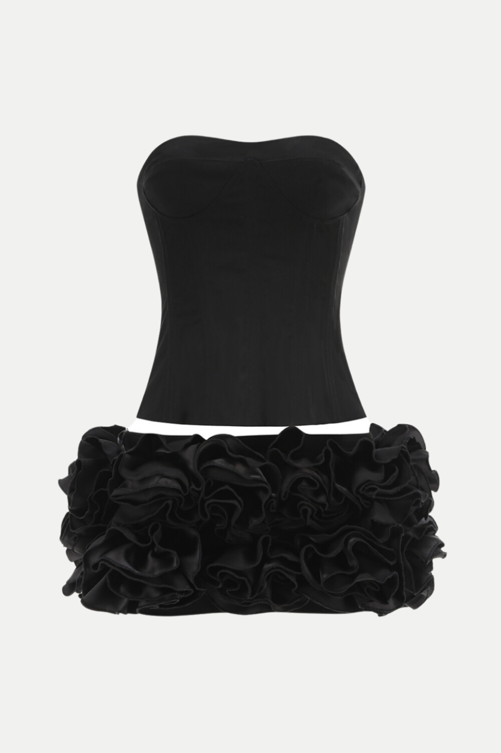 Nuala Floral Lace Up Two Piece Set - Black