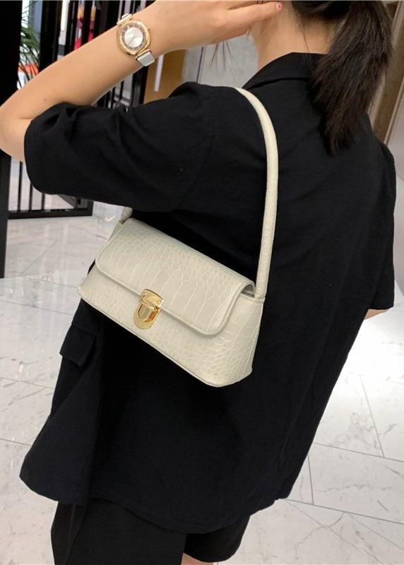 Croc-Embossed Mini Shoulder Bag