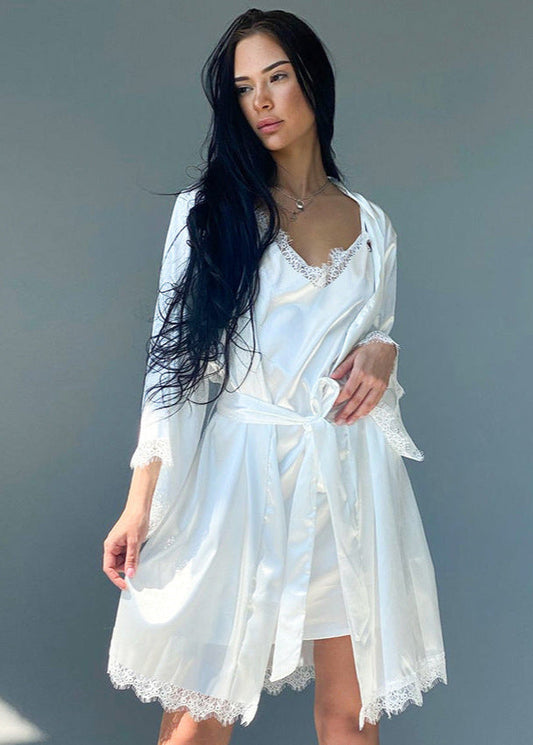 Elara - Satin Lace Nightwear Set
