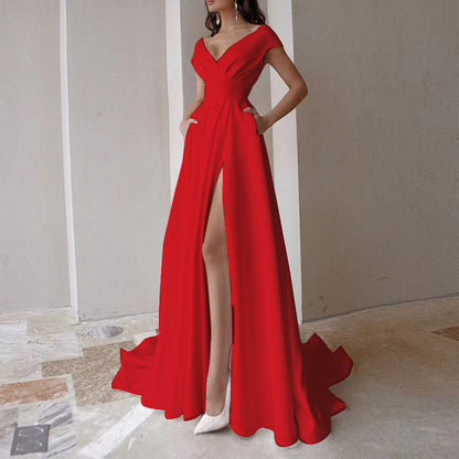 DressBetty - Temperament Ruffle Evening Dress