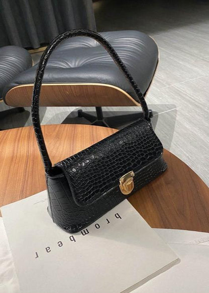 Croc-Embossed Mini Shoulder Bag