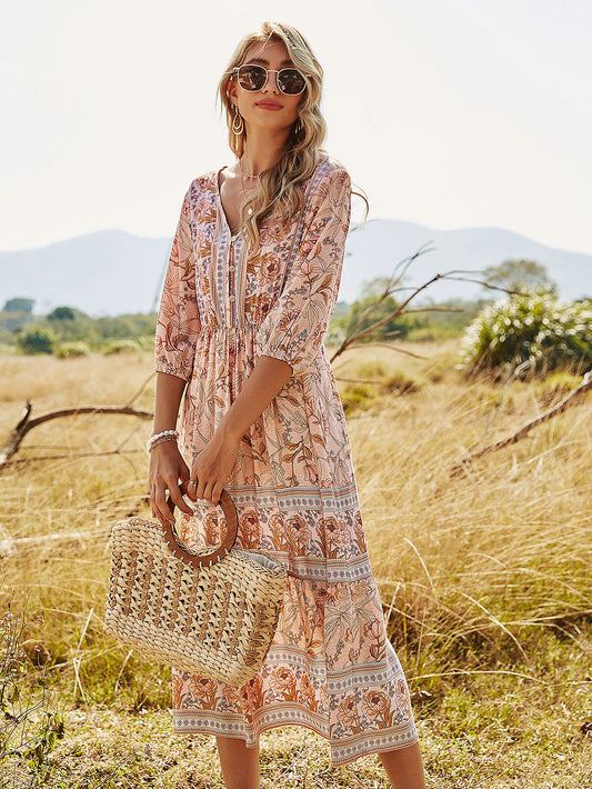 DressBetty - Bohemian A-Line Floral Dress