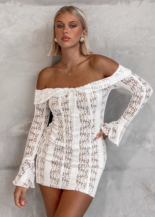 Camille – Off-Shoulder Lace Bodycon Dress