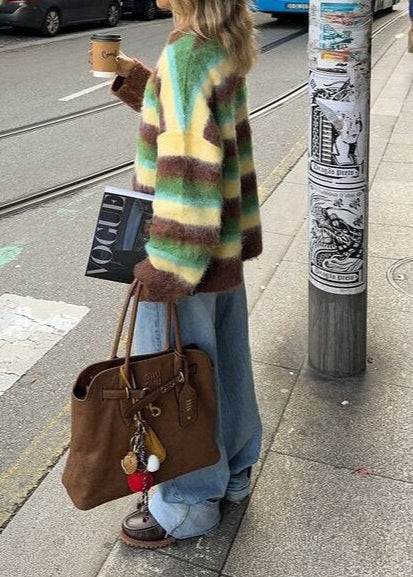 Cozy Stripes Fuzzy Sweater