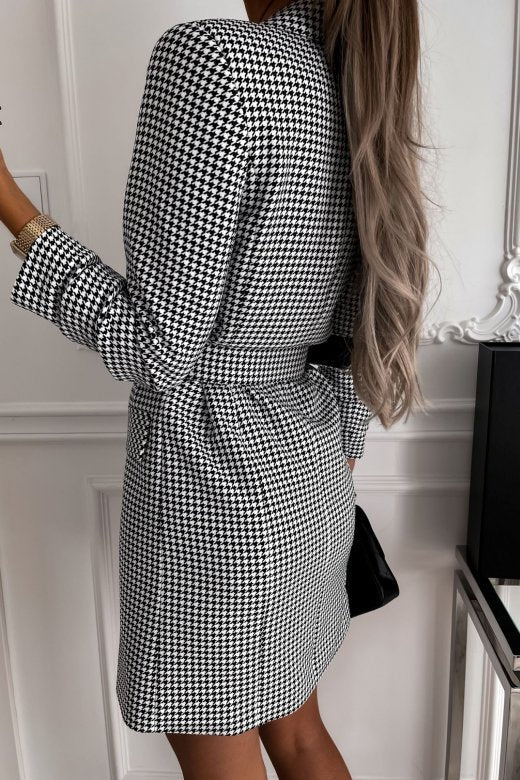 DressBetty - Belt Double Breasted Blazer Dress
