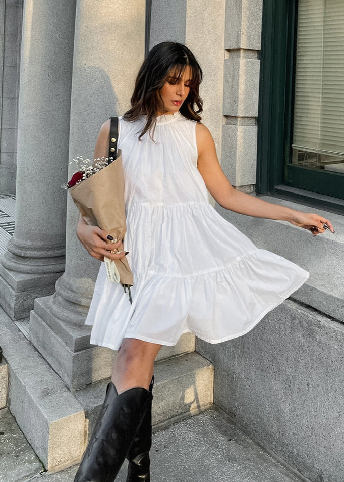 Camille - TieRed Sleeveless Mini Dress