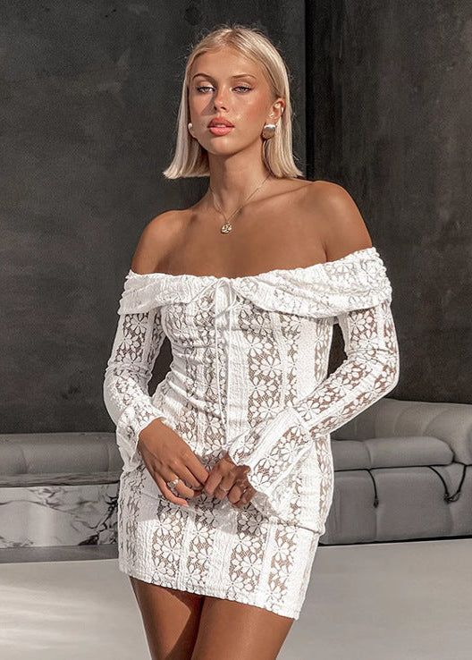 Camille – Off-Shoulder Lace Bodycon Dress