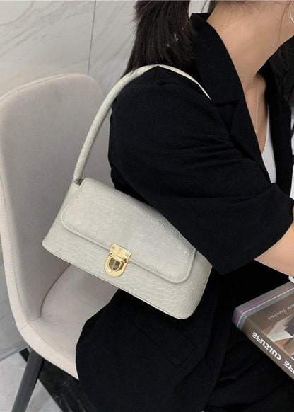 Croc-Embossed Mini Shoulder Bag