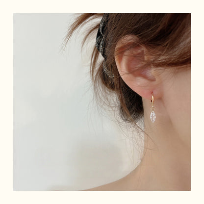 Olive Green Zircon Earrings