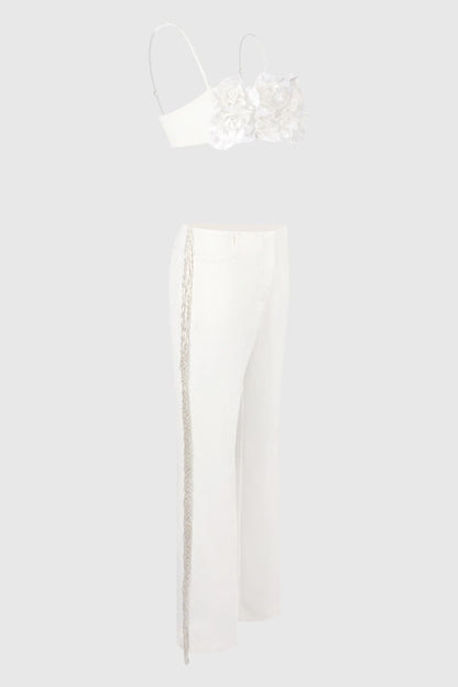 Osei Floral Beaded Fringe Two Piece Set