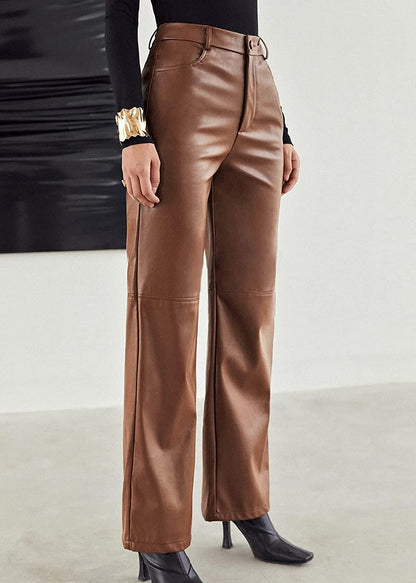 DressBetty - PU Leather High Waist Pants