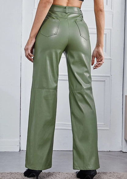 DressBetty - PU Leather High Waist Pants