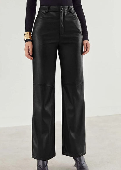 DressBetty - PU Leather High Waist Pants