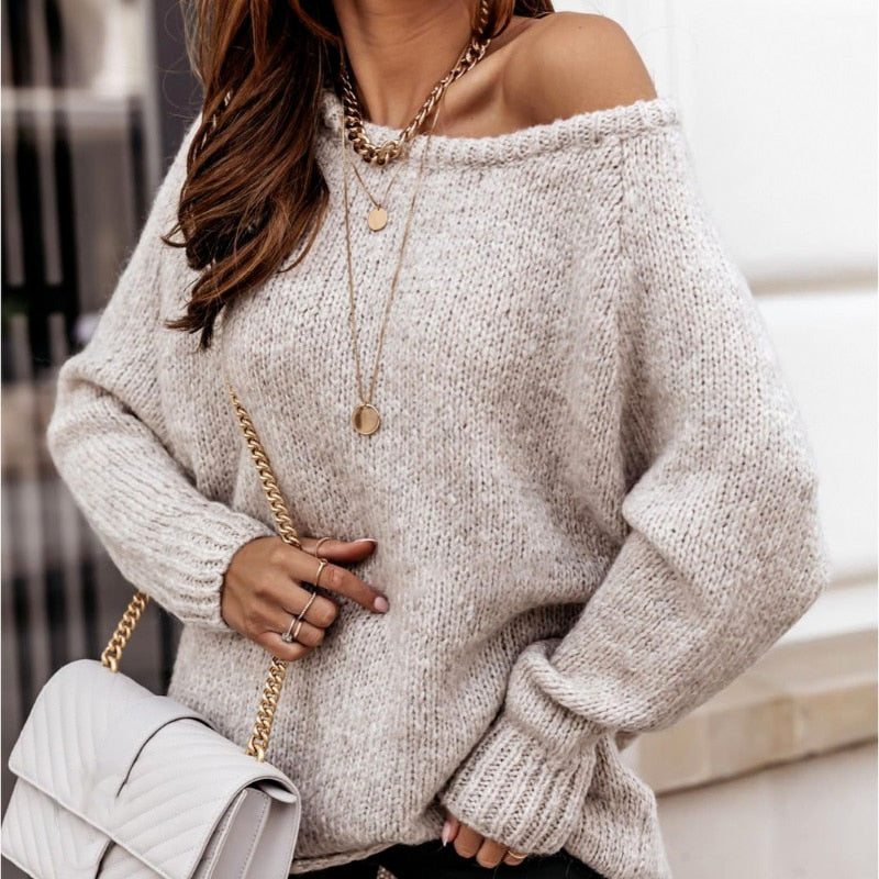 DressBetty - Oversized O-Neck Warm Sweater