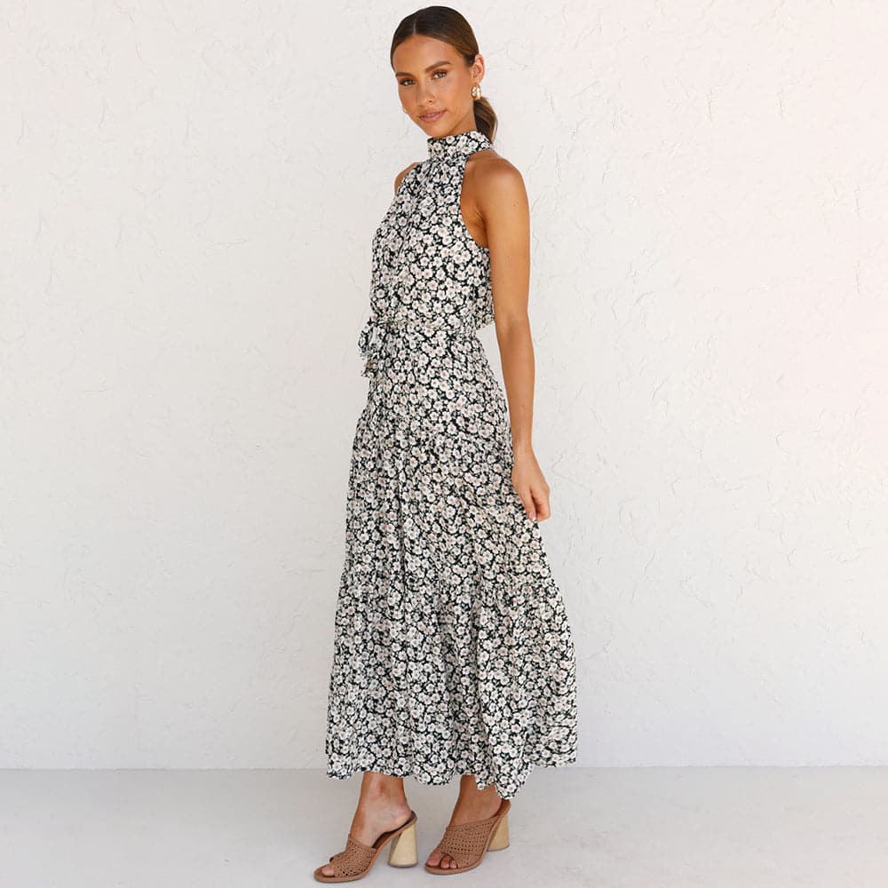 DressBetty - Polka Dot Print Women Bohemian Maxi Dress