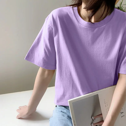 DressBetty - 2024 Stylish Purple Short Sleeve Couple Tee