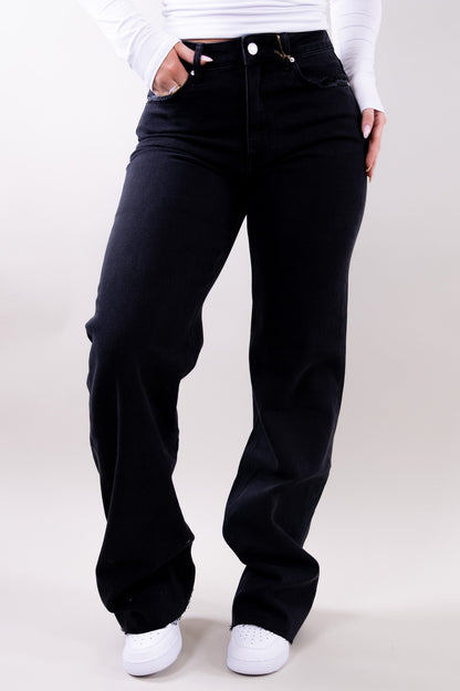 Leah Wide Leg Jeans - Stretch