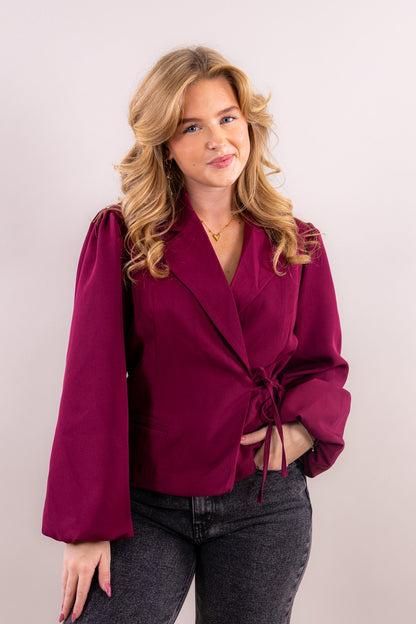 Jane Plain Wrap Blazer