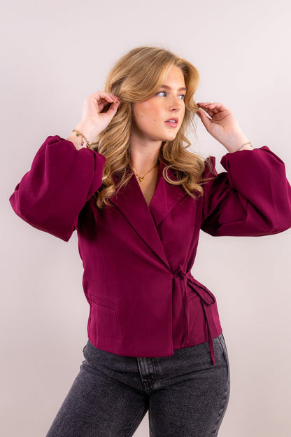 Jane Plain Wrap Blazer
