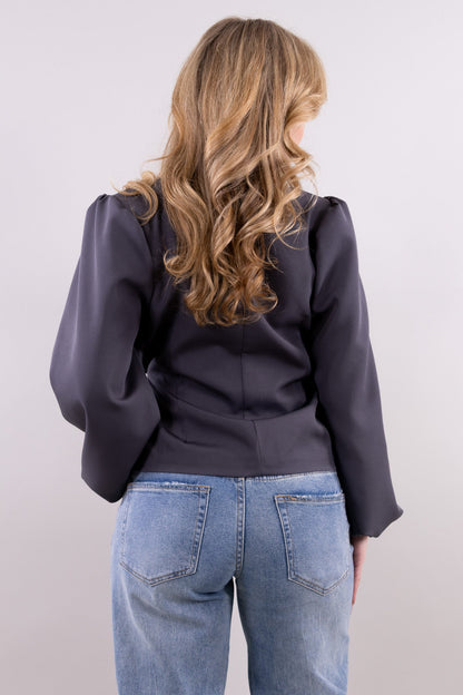 Jane Plain Wrap Blazer