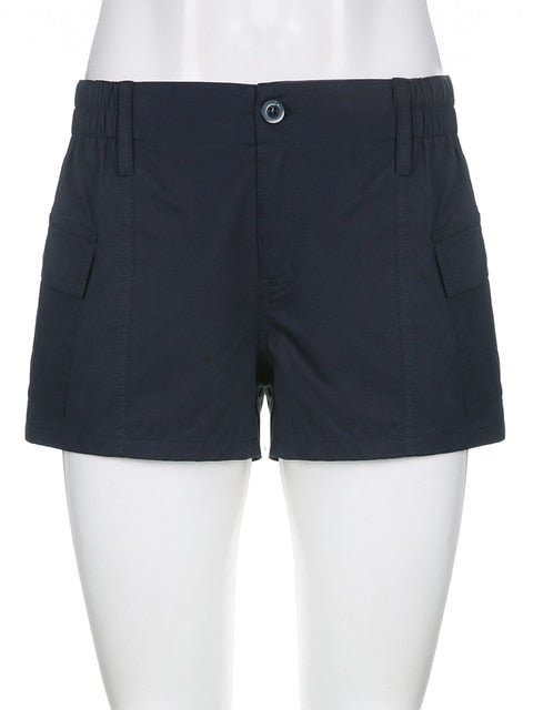 DressBetty - Low Waisted Shorts Harajuku Retro Basic Casual Sporty Bottom Women Biker