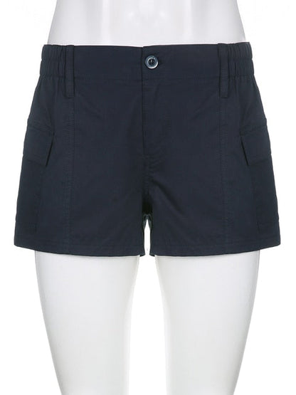 DressBetty - Low Waisted Shorts Harajuku Retro Basic Casual Sporty Bottom Women Biker