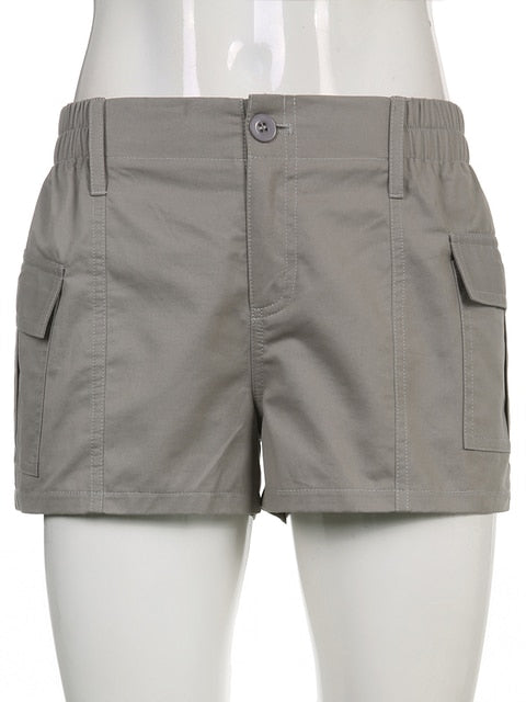 DressBetty - Low Waisted Shorts Harajuku Retro Basic Casual Sporty Bottom Women Biker