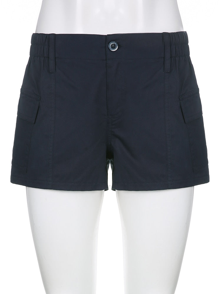 DressBetty - Low Waisted Shorts Harajuku Retro Basic Casual Sporty Bottom Women Biker