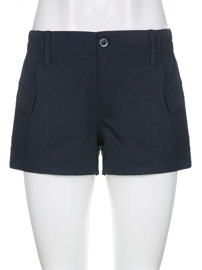 DressBetty - Low Waisted Shorts Harajuku Retro Basic Casual Sporty Bottom Women Biker