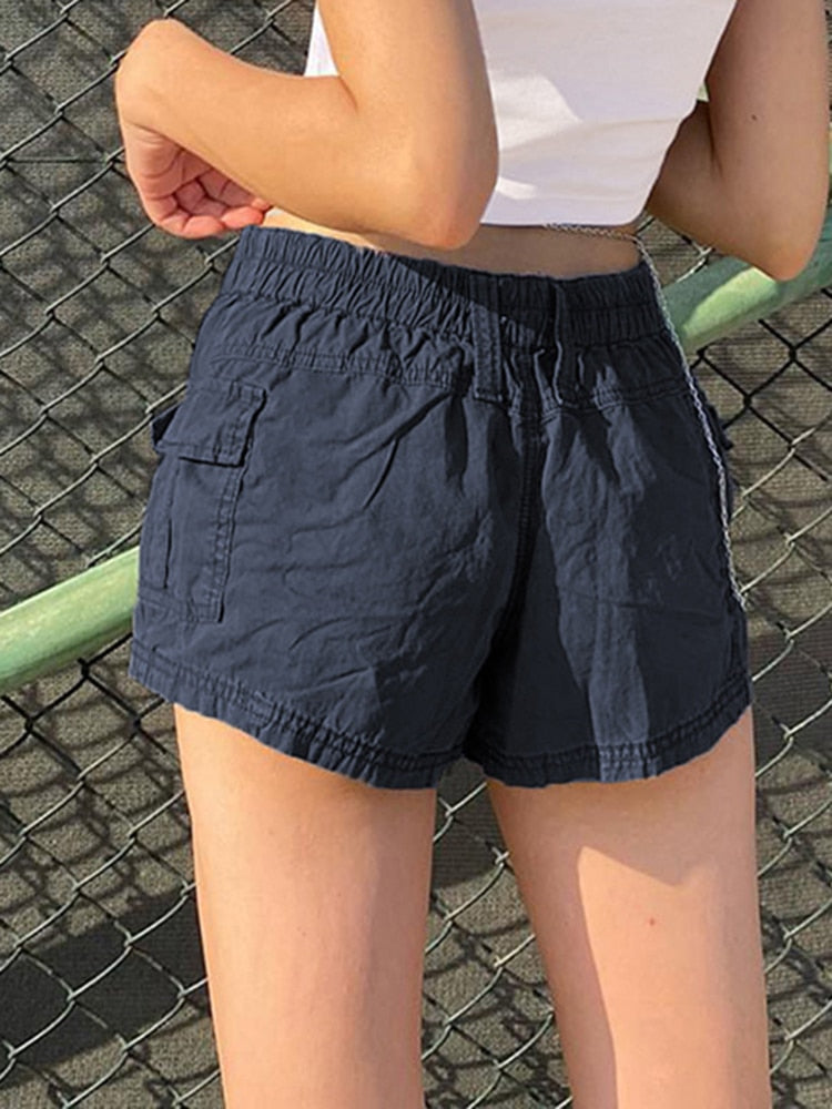 DressBetty - Low Waisted Shorts Harajuku Retro Basic Casual Sporty Bottom Women Biker