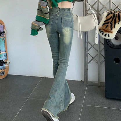 DressBetty - 2024 High Waist Street Denim Trousers