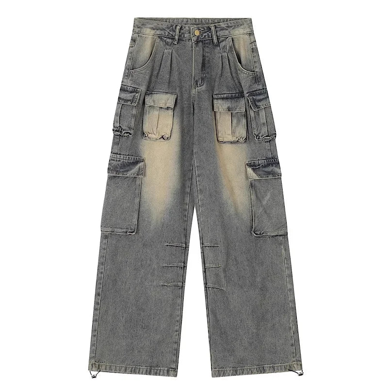 DressBetty - 2024 Retro Autumn Women's Multi-Pocket Design High Street Jeans