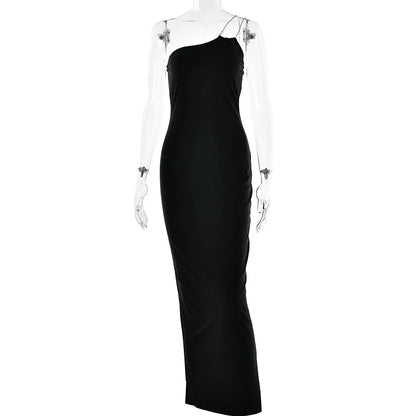 DressBetty - 2024 Royal Blue Diamond One Shoulder Backless Evening Party Cut Out Dresses