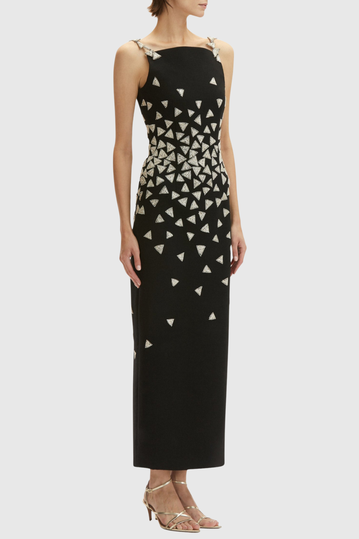 Rupala Crystal Triangle Maxi Bandage Dress