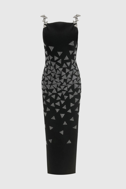 Rupala Crystal Triangle Maxi Bandage Dress