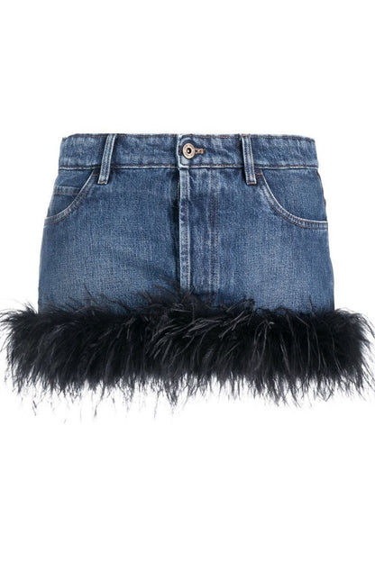Ruth Feather Denim Top