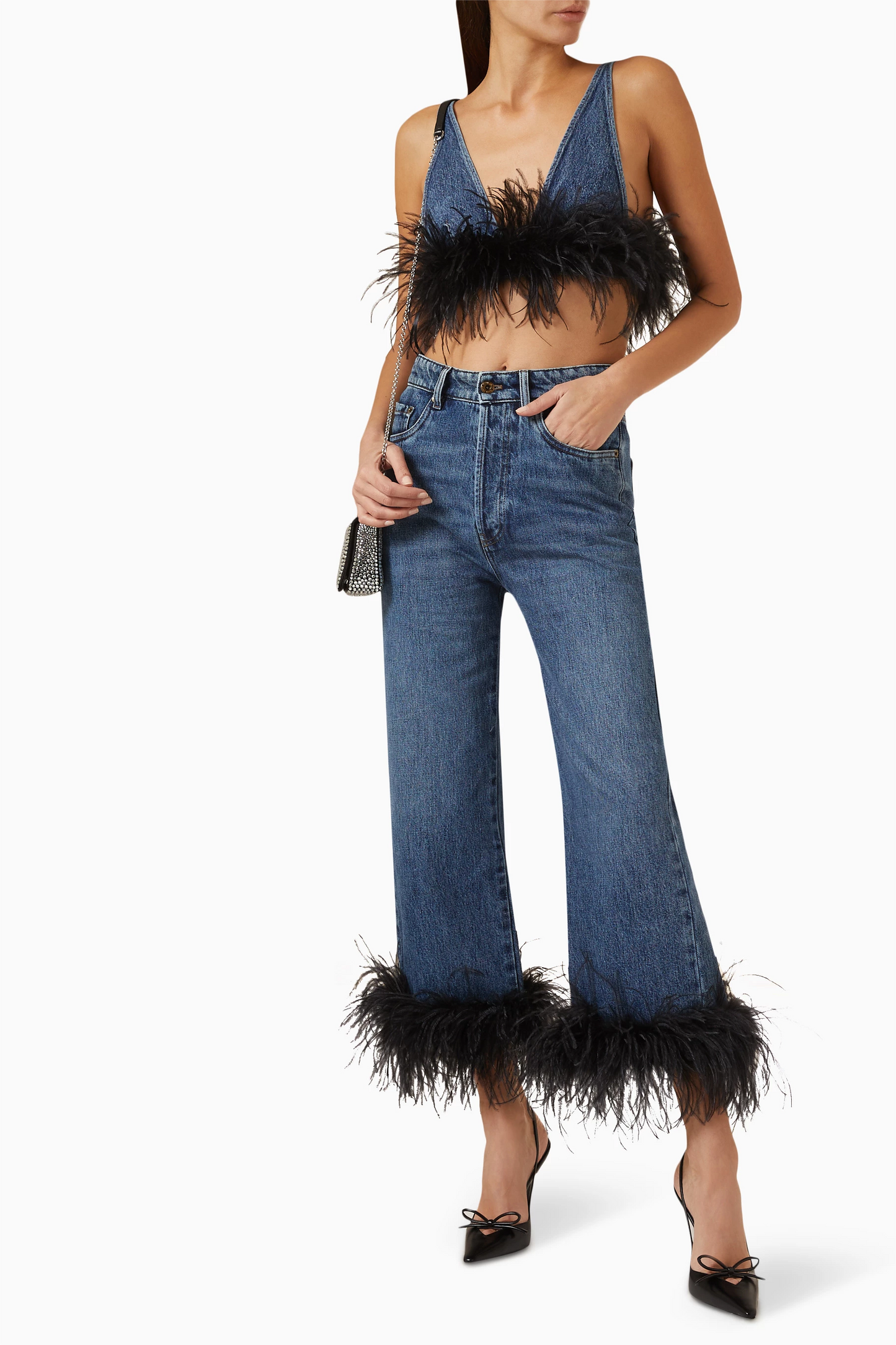 Ruth Feather Denim Top
