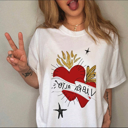 DressBetty - Female Top Fashion Tee Love Heart New Style Trend Clothes