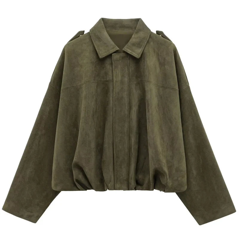 VIRAL Suedine Bomber Jacket