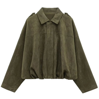 VIRAL Suedine Bomber Jacket