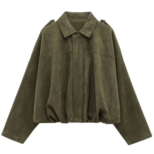 VIRAL Suedine Bomber Jacket