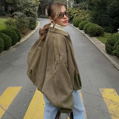 VIRAL Suedine Bomber Jacket