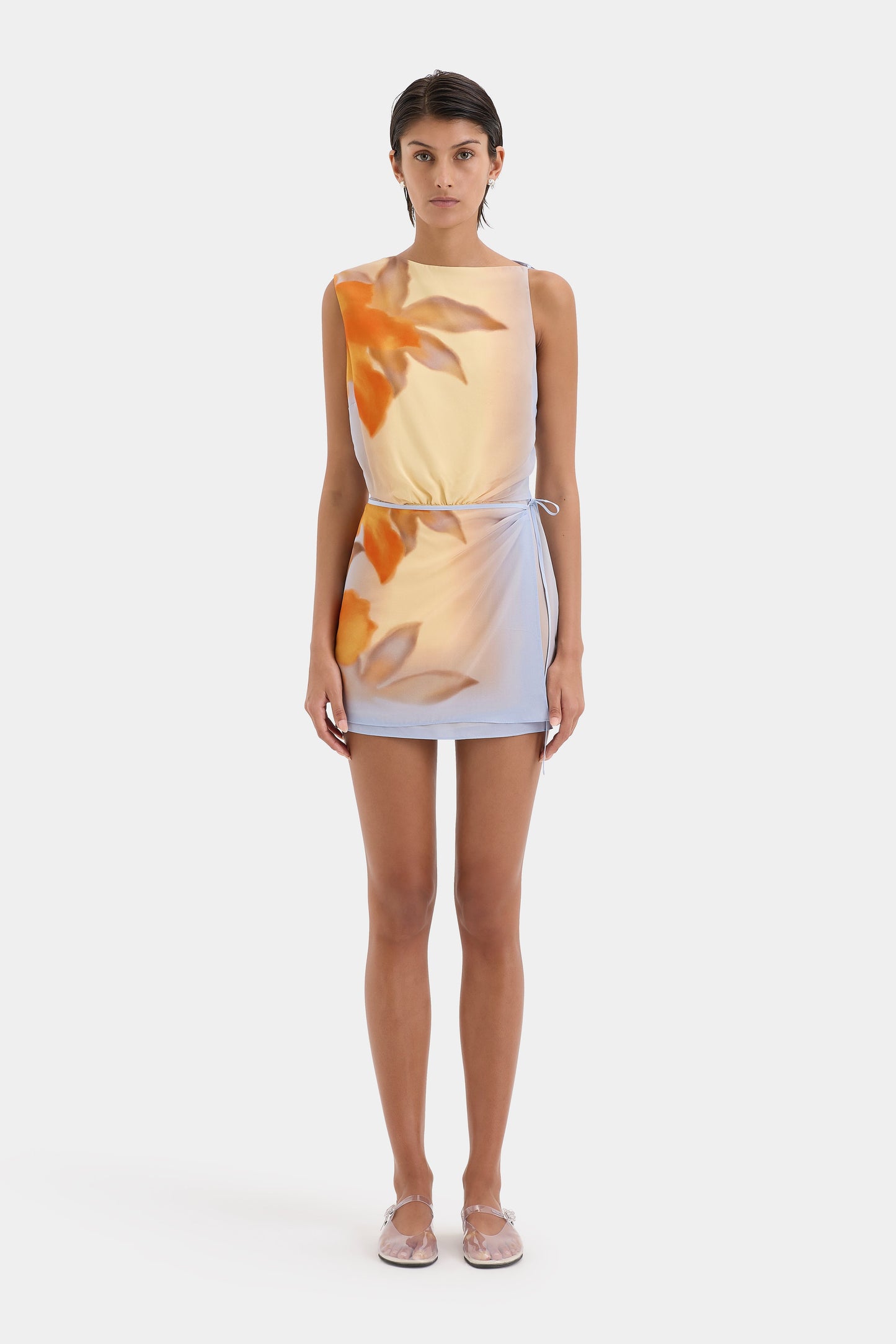 Iris - Floral Silk Mini Dress