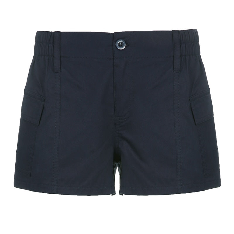 DressBetty - Low Waisted Shorts Harajuku Retro Basic Casual Sporty Bottom Women Biker