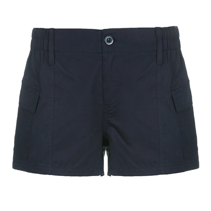 DressBetty - Low Waisted Shorts Harajuku Retro Basic Casual Sporty Bottom Women Biker