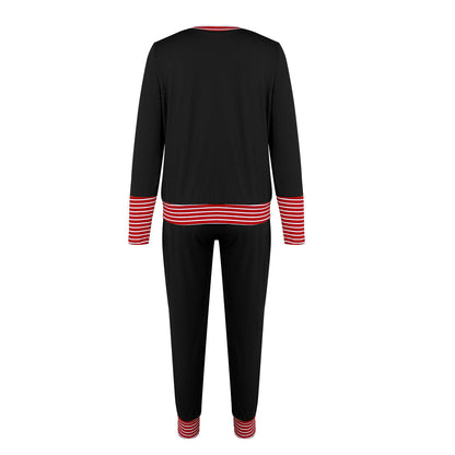 DressBetty - Merry Christmas Pajamas Set Casual Matching Set Full Sleeve Tops+Pants 2 Pieces