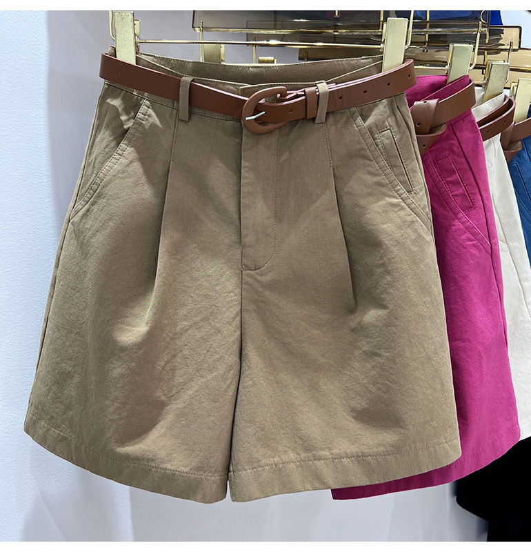 DressBetty - Women's Denim Shorts High Waist Short Casual Cotton Solid Loose Casual Bermuda Shorts